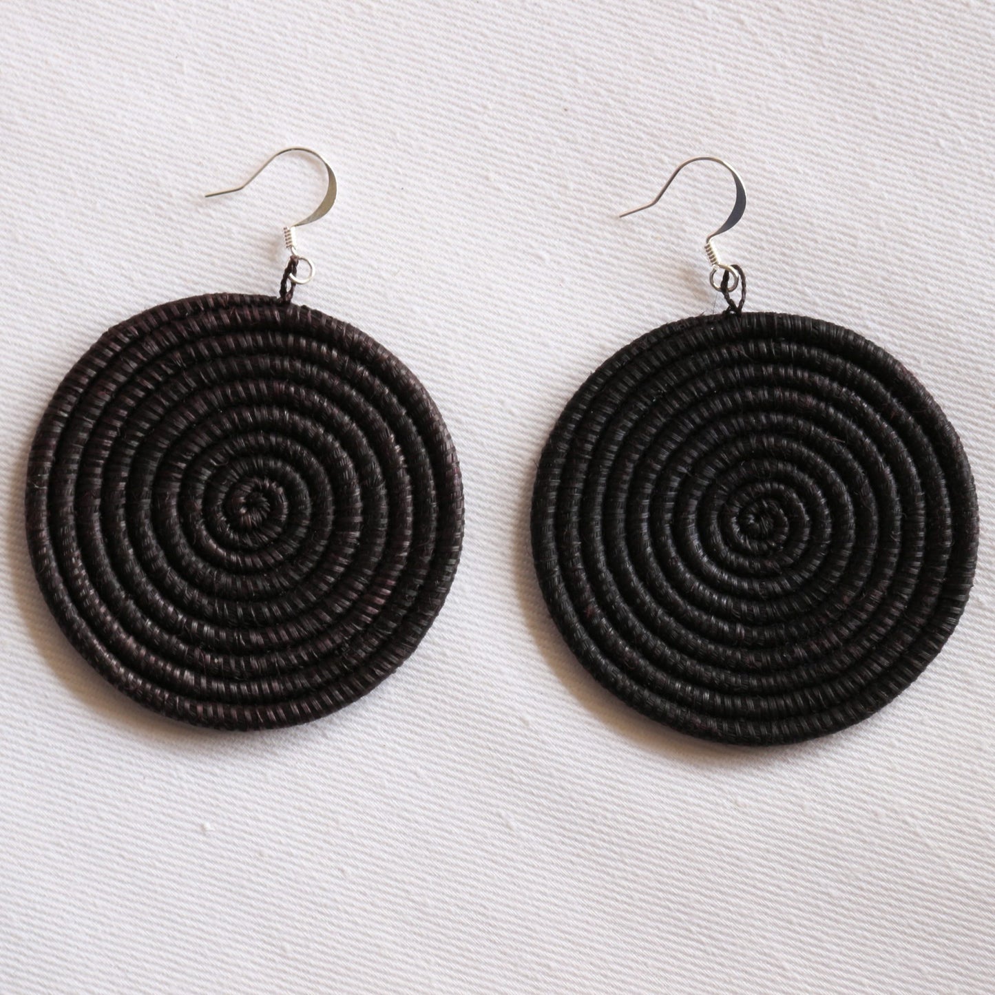 Woven Disc Earrings - Large