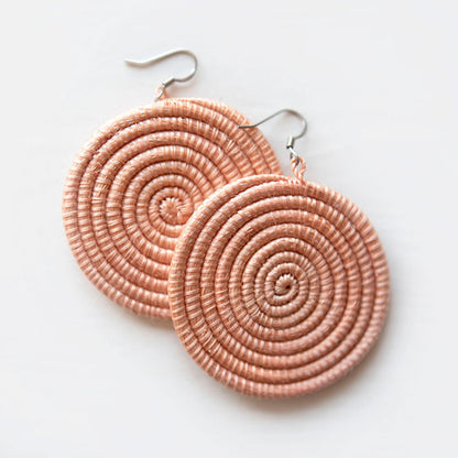 Woven Disc Earrings - Large