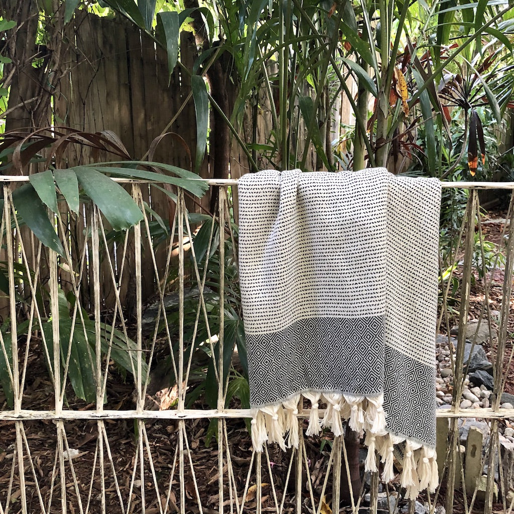 Diamond stripe turkish towel