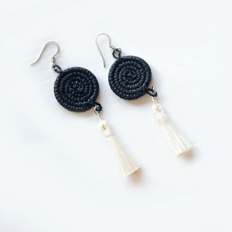 Inshunda Woven Tassel Earrings