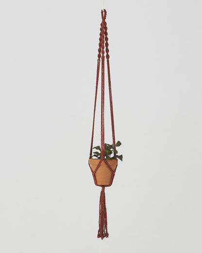 Santana Macrame Plant Holder - Tile Red