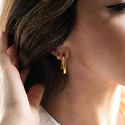 Rectangle Earrings- Gold