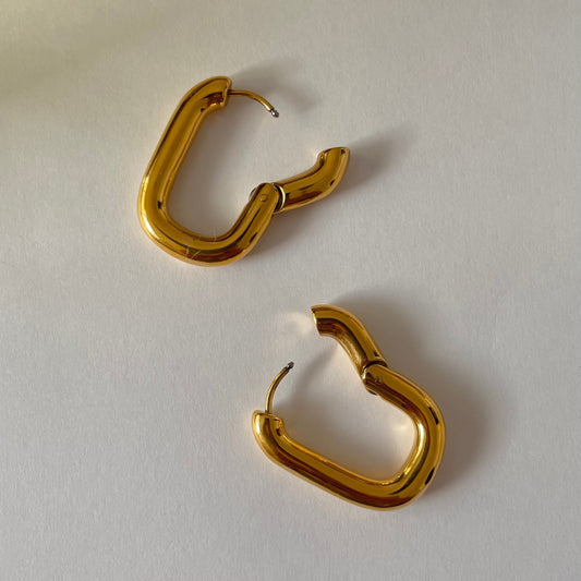 Rectangle Earrings- Gold